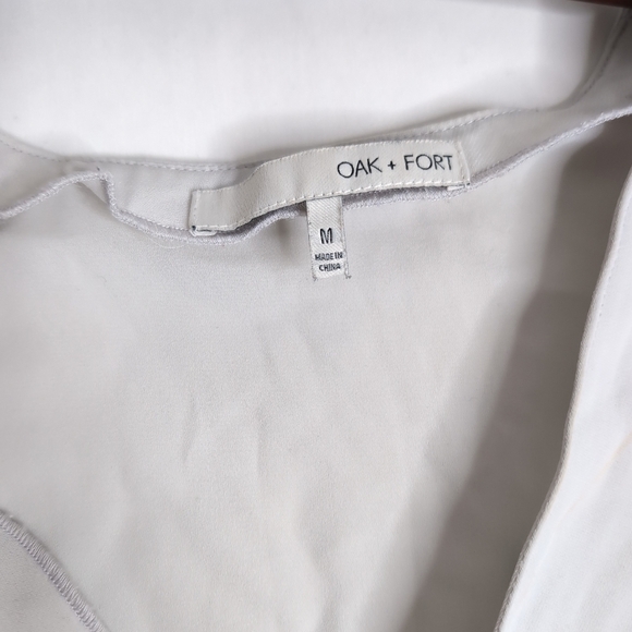 Oak and Fort 3/4 Sleeve Sheer V Neck Flowy Tunic, Size M - Picture 3 of 5